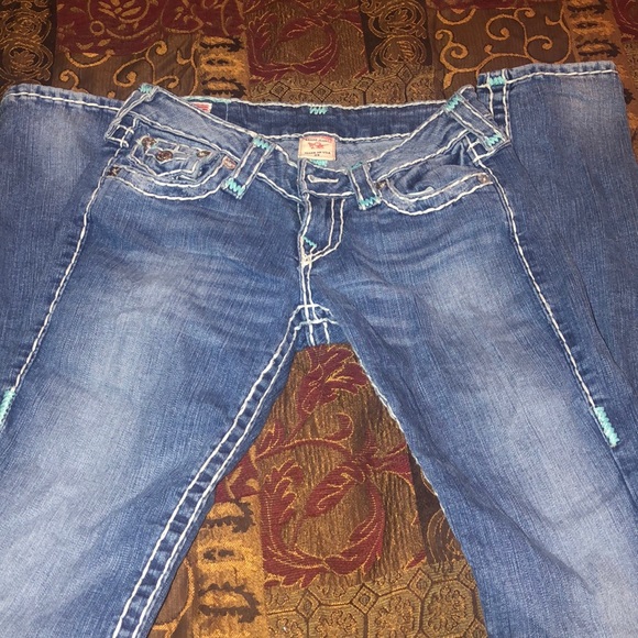 True Religion Denim - True religion jean with light blue stitching